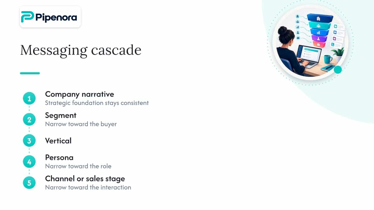 Company narrative narrowed into buyer-specific messaging