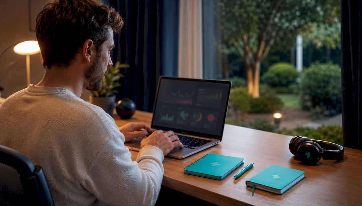 Over-shoulder of revenue intelligence analytics
